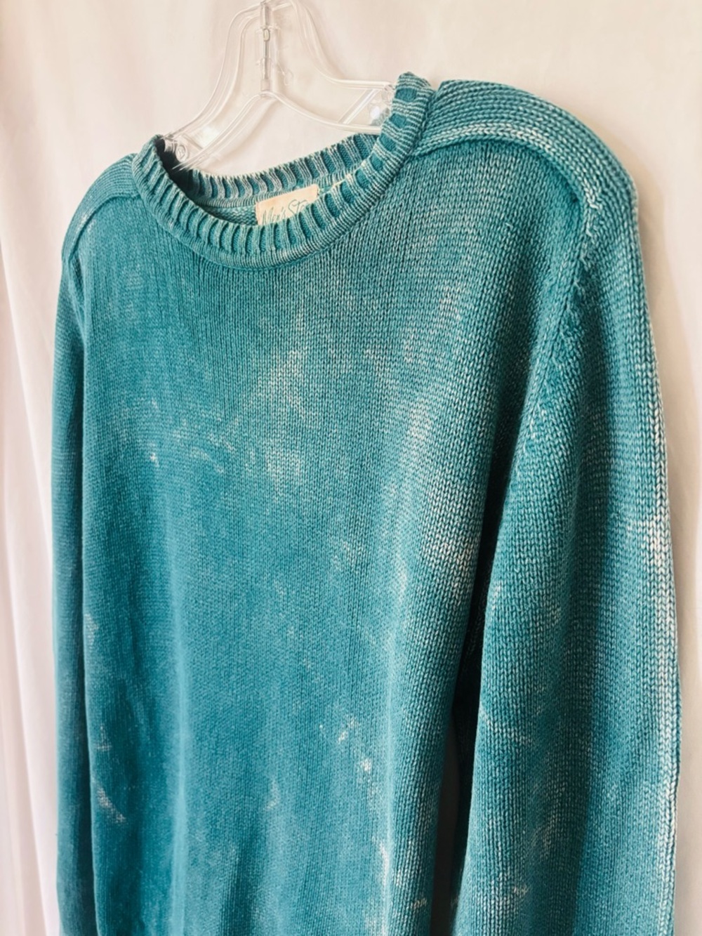 Vintage Men’s Store Knit Sweater Acid Wash - Picture 2 of 5